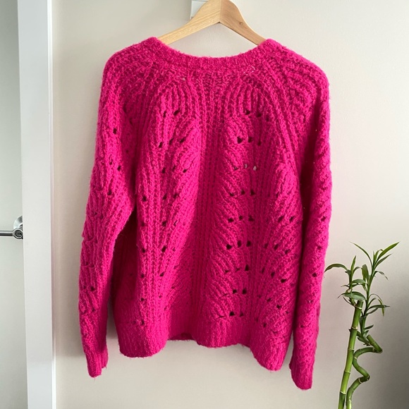 LITTLE MOON PINK Rosella Pearl Button Cardigan - Picture 4 of 9